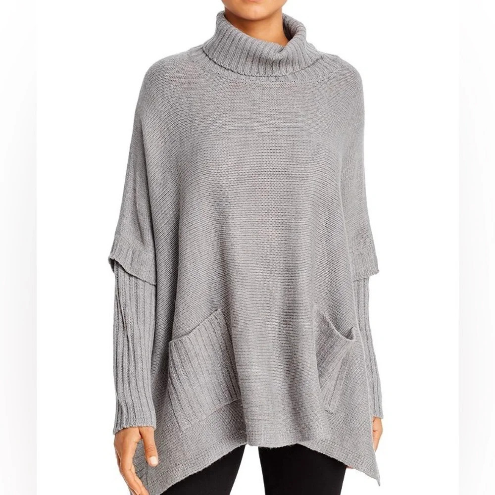 Alison Andrews Grey Poncho Size S/M Long Sleeve